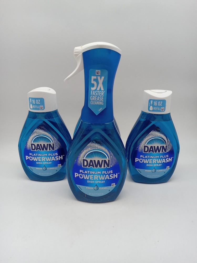 DWAN Ultra PLATINUM POWERWASH Dish Spray 16 OZ Starter Kit+ 3 Refills. 160