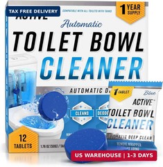 ACTIVE Automatic Toilet Bowl Cleaner Tablets Blue Gel Toilet Tank Cleaners, Sept