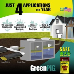 Green Pig Septic Tank Treatment Packets – Septic-Safe Enzyme Treatment for Pr…