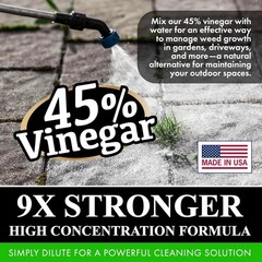 Nature’s Freedom 45% Concentrated Vinegar with Garden Pump Sprayer – 1 Gallon