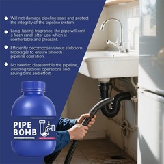 1-2pcs Drain Strong Pipe Cleaning Powder Quickly Clean Sewers & Eliminate Odors