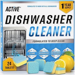 Dishwasher Cleaner And Deodorizer Tablets – 24 Pack Deep Cleaning Descaler Pods