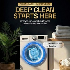 Washing Machine Cleaner Tablets | 24 Pack | Ultra Deep Clean | Eliminates Odors