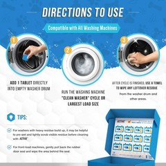 ACTIVE Washing Machine Cleaner for Pet Owners Enzymatic Deep Clean Descaler for