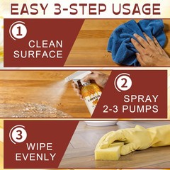 Beeswax Wood Polish Spray, 355ML Beeswaxs Floor Spray Furniture Polish and Cl…