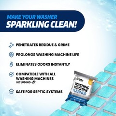 Bastion Washing Machine Cleaner, Deodorizer, & Descaler – 24 pack