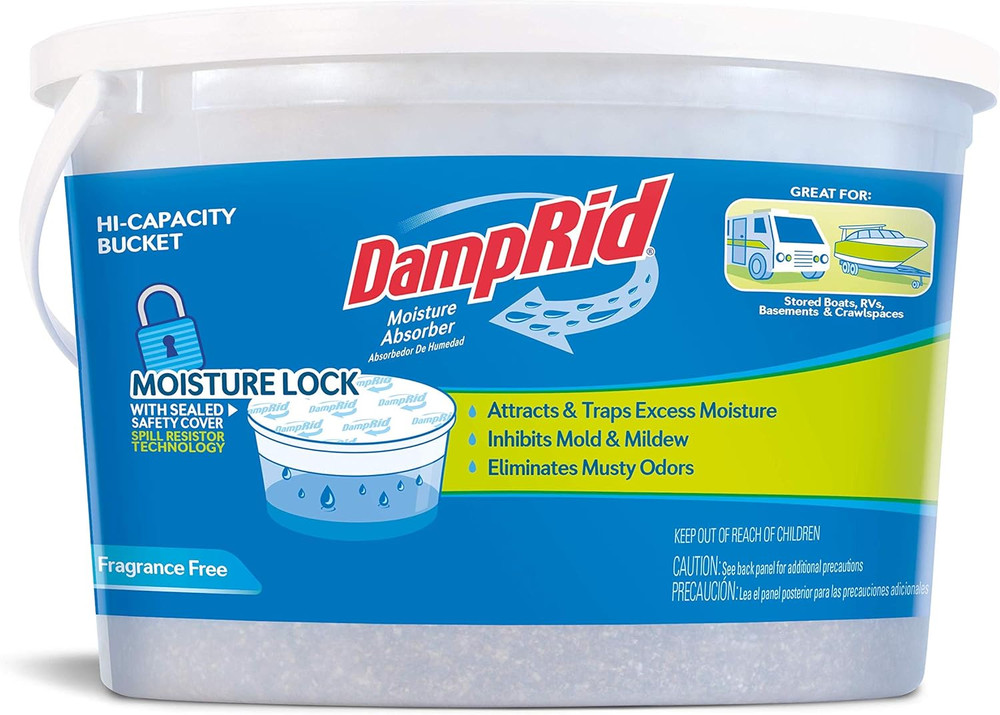 Damprid Moisture Absorber Hi-Capacity Bucket, 4 Lb., Fragrance Free, for Fresher