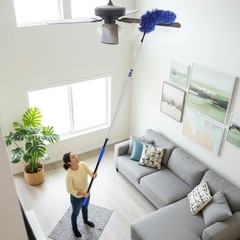 26ft High Reach Duster Kit, Aluminum 5-20ft Fan & Window Cleaner Set, Versati…