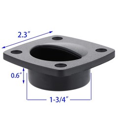 Nylon Square Flush Pull Handle Marine Boat Yacht Cabin Accessory Black 4 PCS