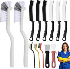 13PCS Crevice Cleaning Brush Set,Multifunctional Cleaning Brush Tools,Hard Brist