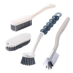 Multi-Purpose Scrub Brush Set – 4 Pack Kitchen Cleaning Brushes with Stiff Br…