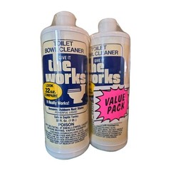 Old Formula! THE WORKS Toilet Bowl Cleaner Full 70’s 2-32 Oz Bottle Value