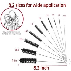 Long Straw Brush, Nylon Pipe Tube Cleaner 8.2-ihch 10 Different Diameters Set…