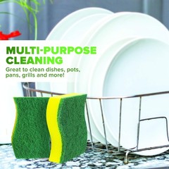 6 Pack) Heavy Duty Scrub Sponges by – Kitchen Dish, Sink and Bathroom Cleaning