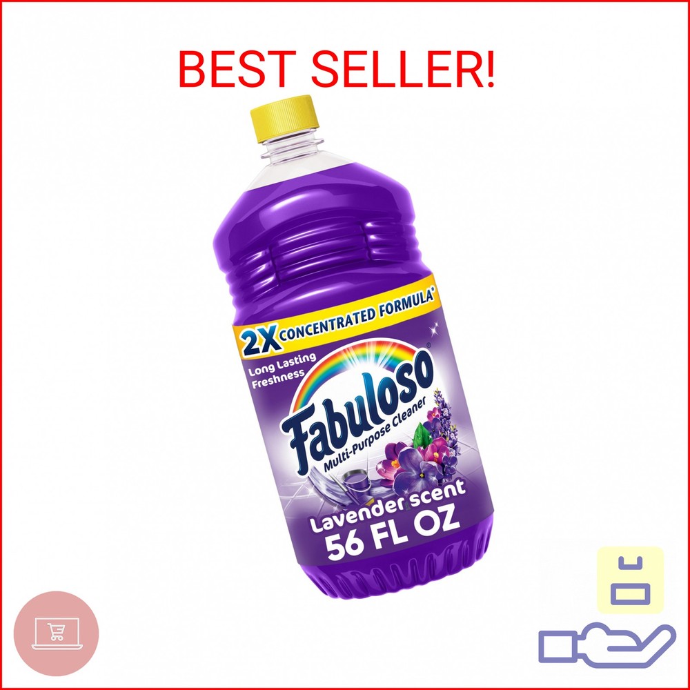 Fabuloso Multi-Purpose Cleaner & Floor Cleaner, 2X Concentrated, Lavender Scent,