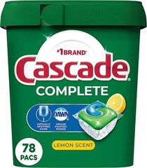 Cascade Complete ActionPacs Dishwasher Detergent 78 Count Phosphate Free