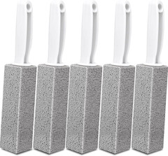5 Pack Pumice Stone for Cleaning, Pumie Scouring Stick with Handle, Pumice Stone