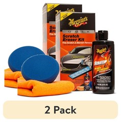 (2 pack) Meguiar’s Quik Scratch Eraser Kit, Car Care Kit with ScratchX