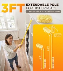 Heavy Duty Duster Refill Kit for Swiffer Duster with 3 ft Extension Pole & 20…