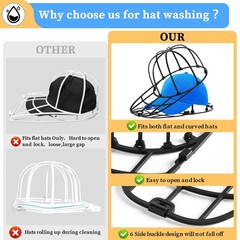 Hat Washer for Washing Machine – Cleaner for Baseball Caps, Say Goodbye to De…