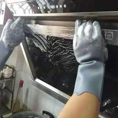 HOMZEE Reusable Silicone Magic Dish Washing kitchen Cleaning-Scrubbing Gloves