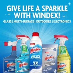 Windex Glass and Window Cleaner Spray Bottle, Original Blue Scent, 23 Fl Oz