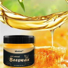 Beeswax Polish Conditioner for Wood Furniture Restorer Wood Wax with Sponges