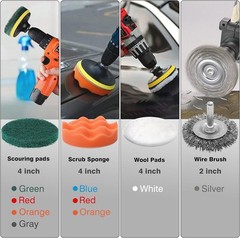 Versatile 30-Piece Drill Brush Set for Bathroom, Car, Tile & More Cleaning Tasks
