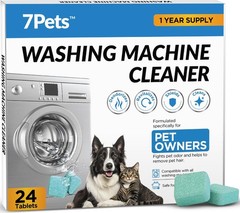 24pk Washing Machine Cleaner Tablets – Pet Hair, Odor, Residue