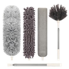 Microfiber Duster with Extension Pole(Stainless Steel) 30 to 100 Inches, Wash…