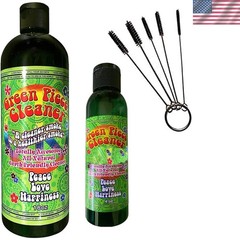 All Natural Biodegradable Cleaner 16 oz with 4 oz Travel Size & 5 Pipe Brushes