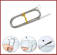2xLong Tube Cleaner & Straw Cleaning Brush Cleaning Sink Car Drain Cleaning Tool