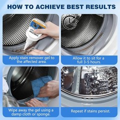 Home Stain Cleaner Gel 100ML Washing Machine Cleaner w/ Brush Deep Cleaning