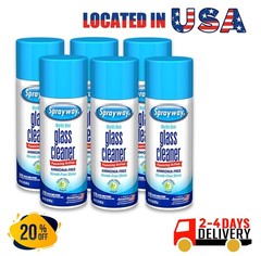 Sprayway Glass Cleanr Foaming Aerosol Spray 15oz Pack 6 Streakless Ammonia Free