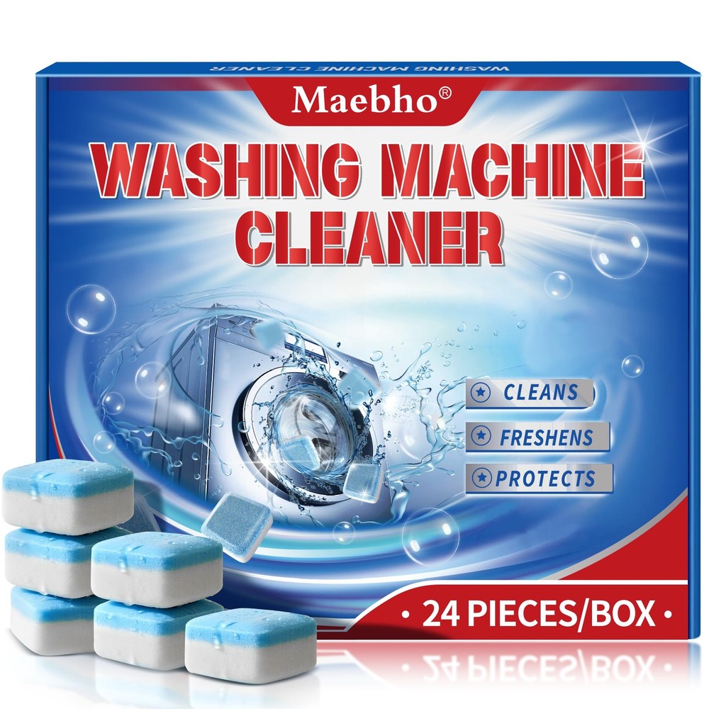 Washing Machine Cleaner 24 Pack – Deep Cleaning & Descaler for HE Front Load …