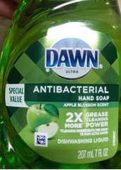 Dawn Anti-bacteral Liquid Hand Soap Dish Detergent Apple Scent, 7 oz 3 Pack