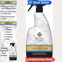 Granite Cleaner 32 Fl Oz Spray for Sealed Stone Tile Travertine Limestone Slate