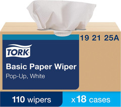 Basic Paper Wiper White, Pop-Up Box, 18 X 110 Sheets, 192125A