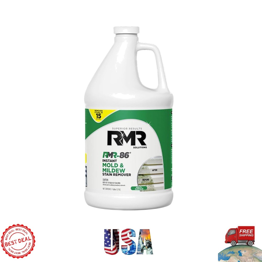 RMR-86 Instant Mold & Mildew Stain Remover Spray – 1 Gallon, Scrub-Free Formula
