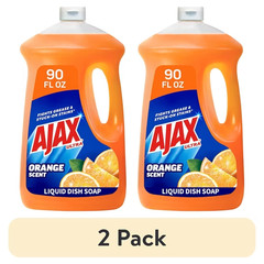 (2 pack) Ajax Ultra Liquid Dish Soap Orange Scent, Triple Action, 90 fl oz Bottl