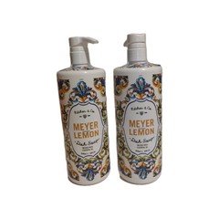 Pack Of 2 Meyer Lemon Dish Soap Kitchen & Co with Essential Oil 32 fl oz Each