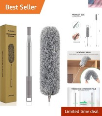 Versatile 100-Inch Extendable Duster – Bendable Microfiber for All Surfaces