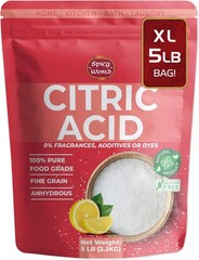 Pure Citric Acid 5 LB Food Grade Non GMO Powder Cleaning Bath Bombs Preserving
