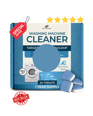 Uproot Clean Washing Machine Cleaner Tablets – 24 Pack for a 12 Month Supply. Fo