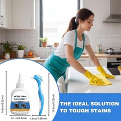 100ML Home Stain Cleaner Gel w/ Brush Washing Machine Cleaner Deep Cleaning