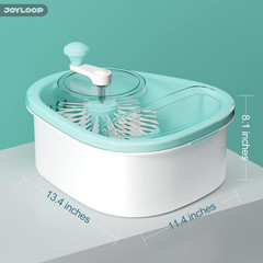 JOYLOOP Fruit Cleaner Spinner, Large Produce Rinse Bowl with Drain Basket, Veget
