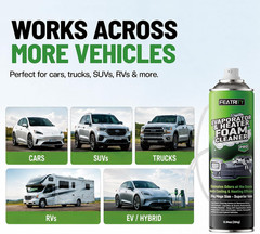 Car AC Coil Cleaner Odor Removal Foam 12.3oz Deep Clean Evaporators Eliminates
