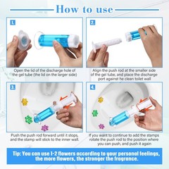 6 Pcs Gels 84 Count 1 Kind Flower Stamp Bowl Scent Stain Removal Cleaner Fres…