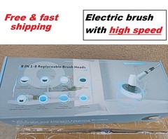 8 IN 1 Electric Spin Scrubber Cordless Power Cleaning Brush Rechargeable Cleaner
