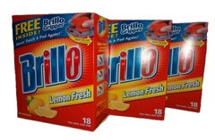 Lemon Fresh Brillo Pads 54ct (3×18) Free Gripper In Each Lot Of 3 Boxes